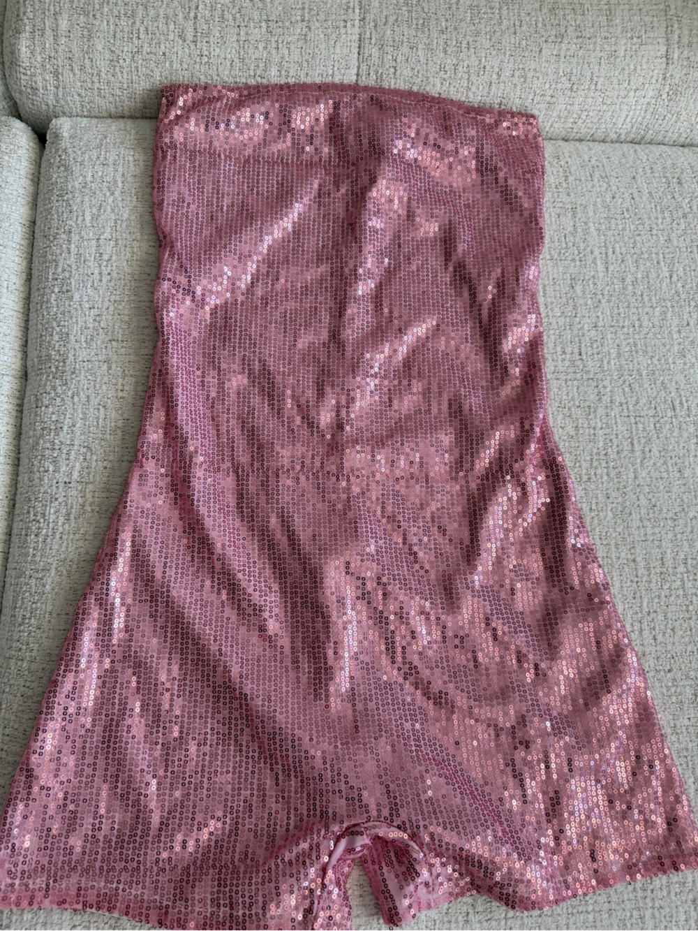 Pink Sequin Fabric Top